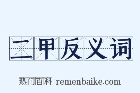 二甲反义词是什么意思的图片